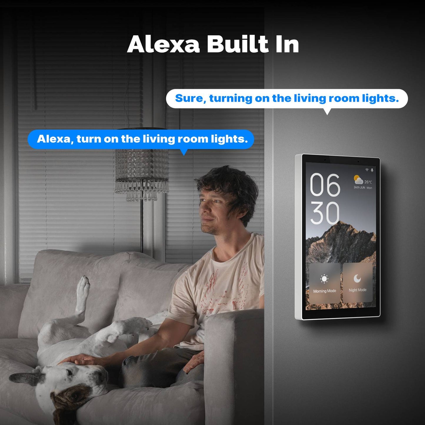 Smart Home 5 - Inch Touchscreen Control In - wall Smart Panel with Alexa Built - in - MOES